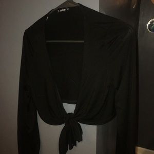 black wrap top